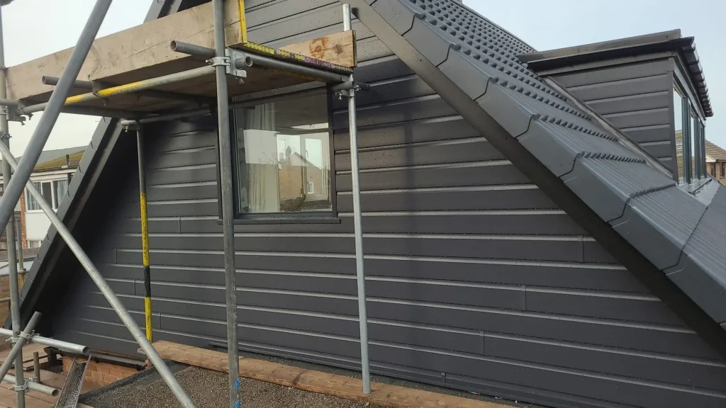 Cladding on a gable end