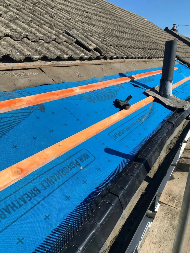 Eaves refurbishment in progress