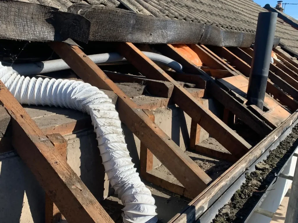 Eaves stripped back for refurbishment, by AAA Roofing