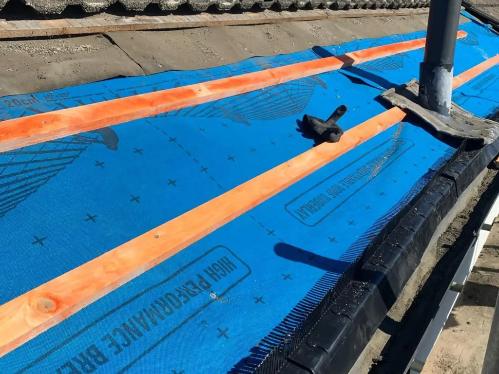 New membrane and battens at the eaves, by AAA Roofing