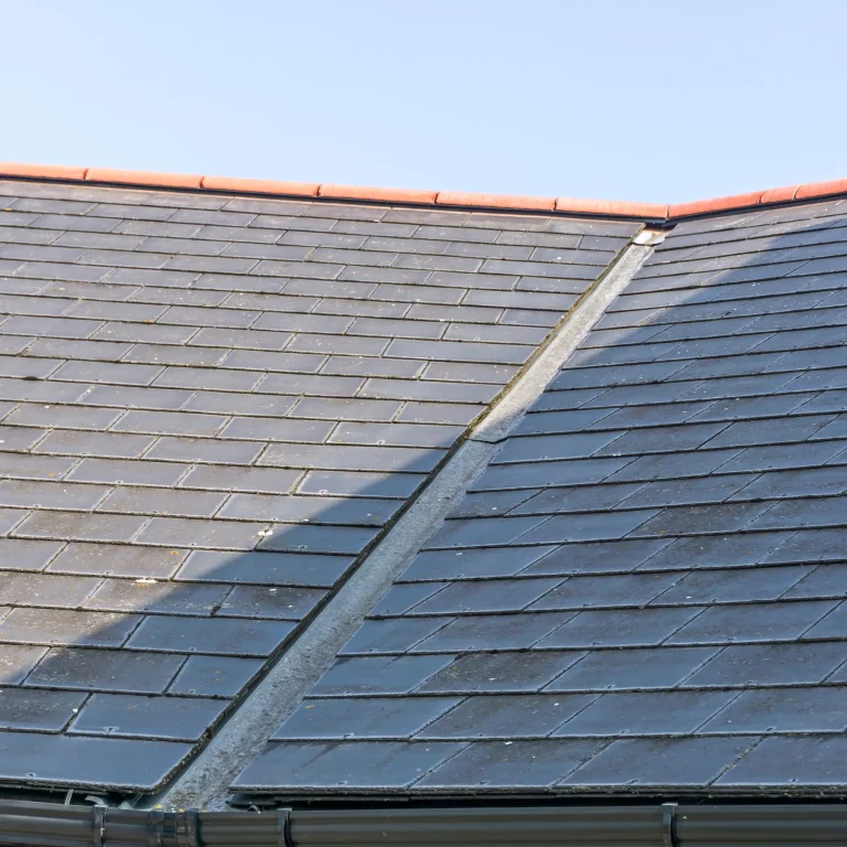 A finished slate roof