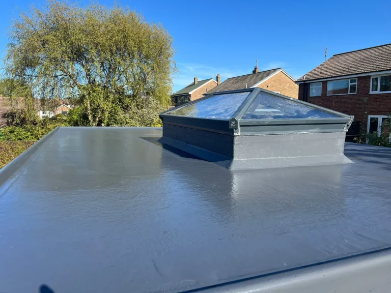 GRP flat roof with a lantern rooflight