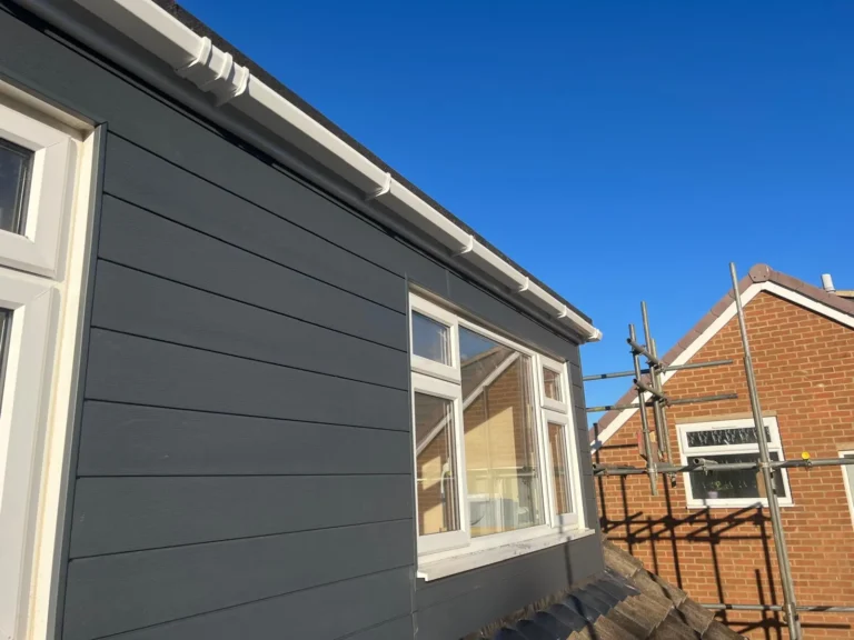 Grey cladding on a dormer